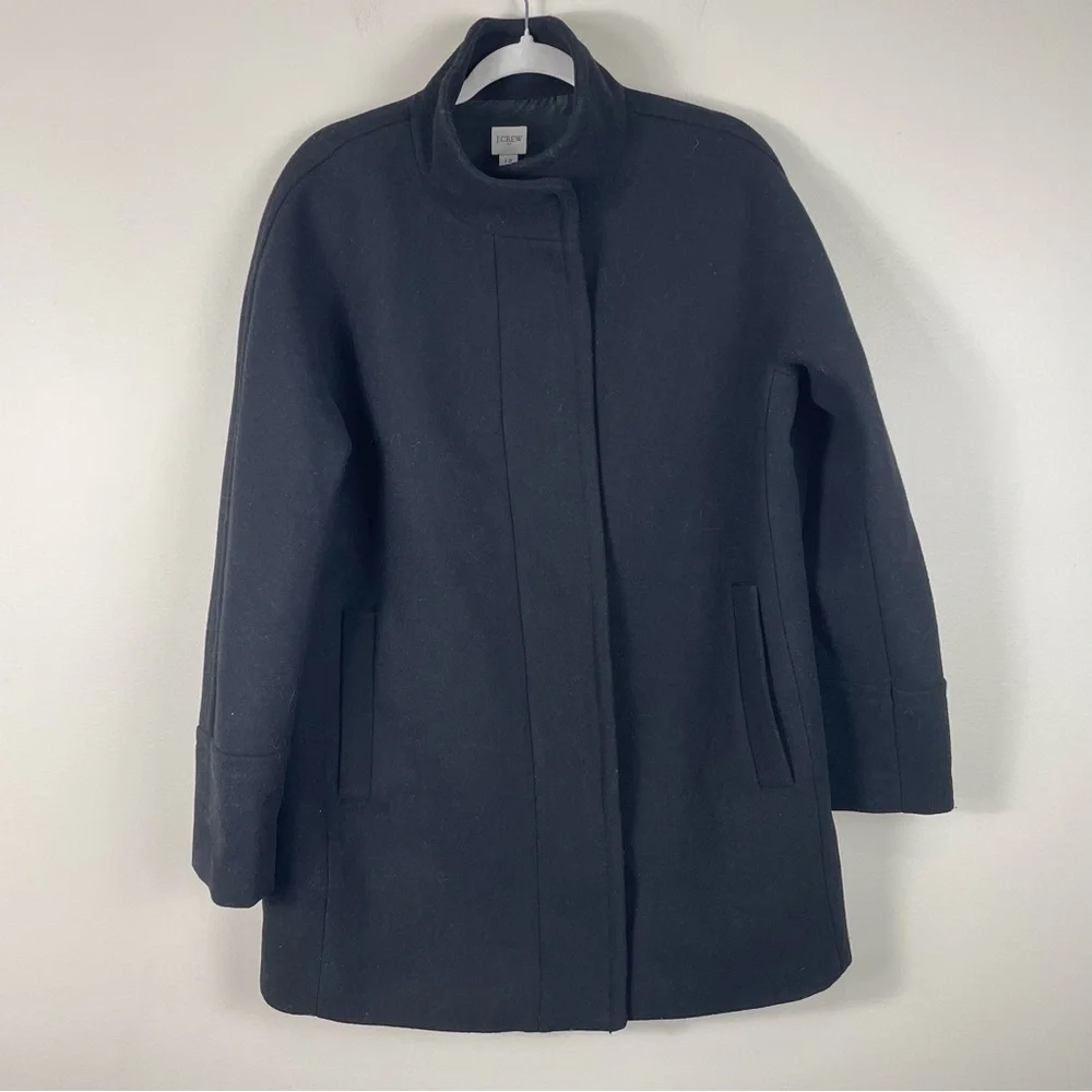 J. Crew Black Pea Coat - Picture 8 of 8